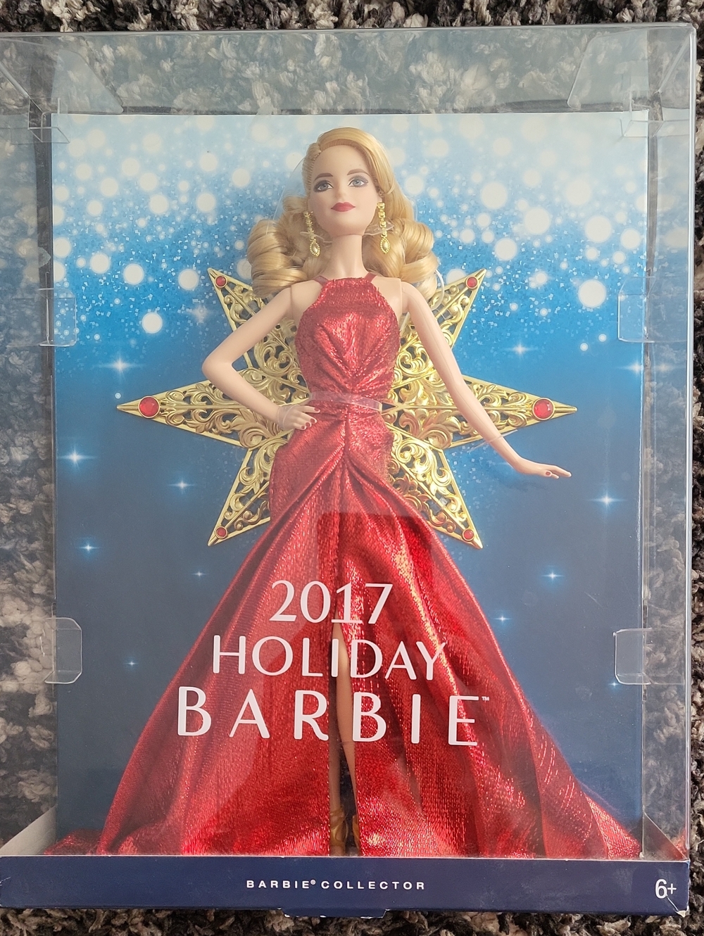 Barbie Red and Gold Holiday Ornament-Inspired Gown Doll